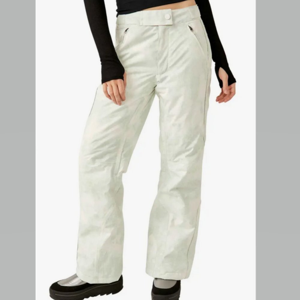 Free People Movement Bunny Slope Waterproof Ski Pants Mountain Mist Sage XL NWT